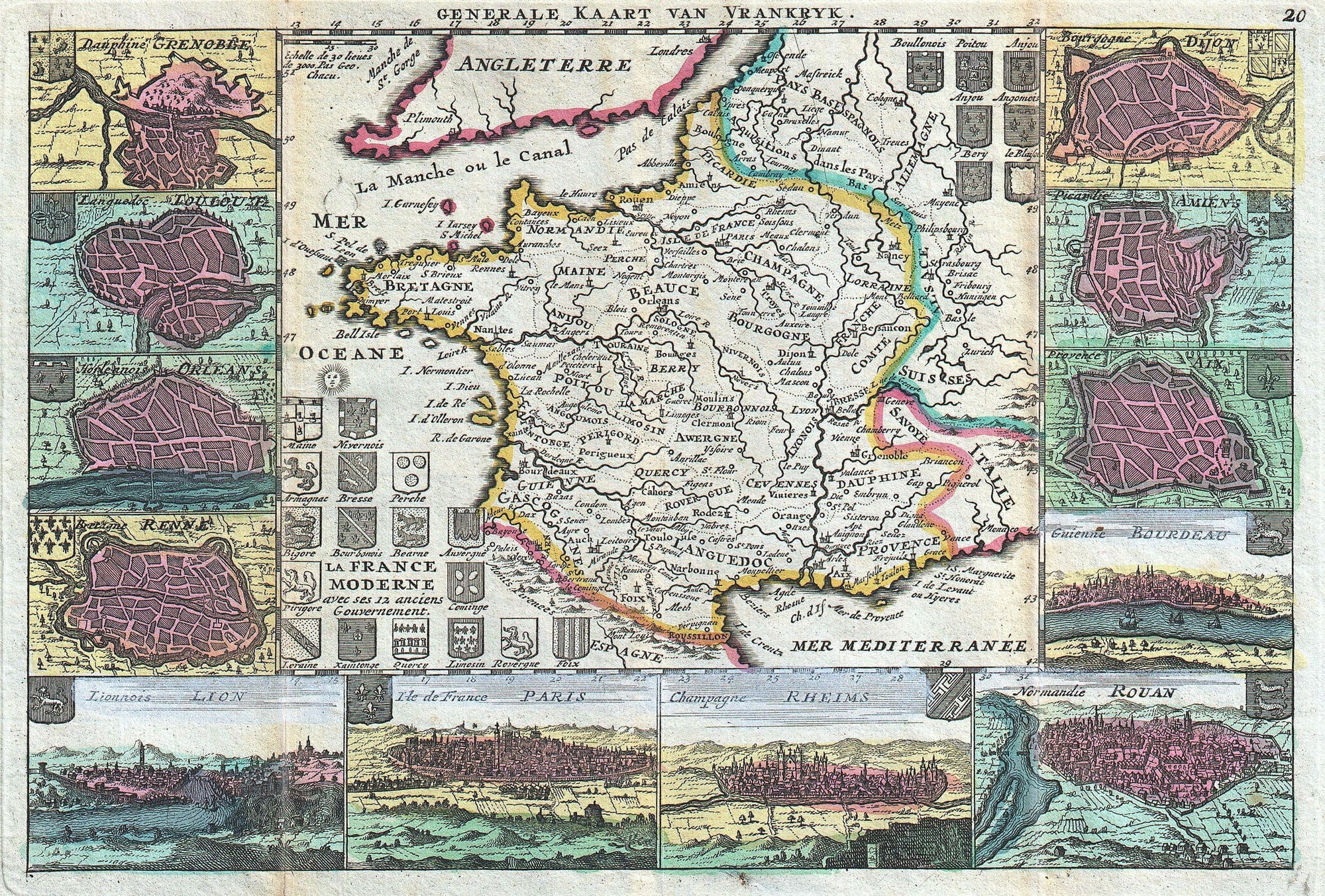 An 18th-century map of France
